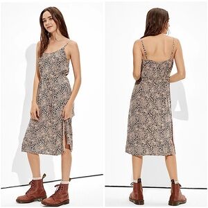 NWT American Eagle Leopard Midi Slip Dress Small